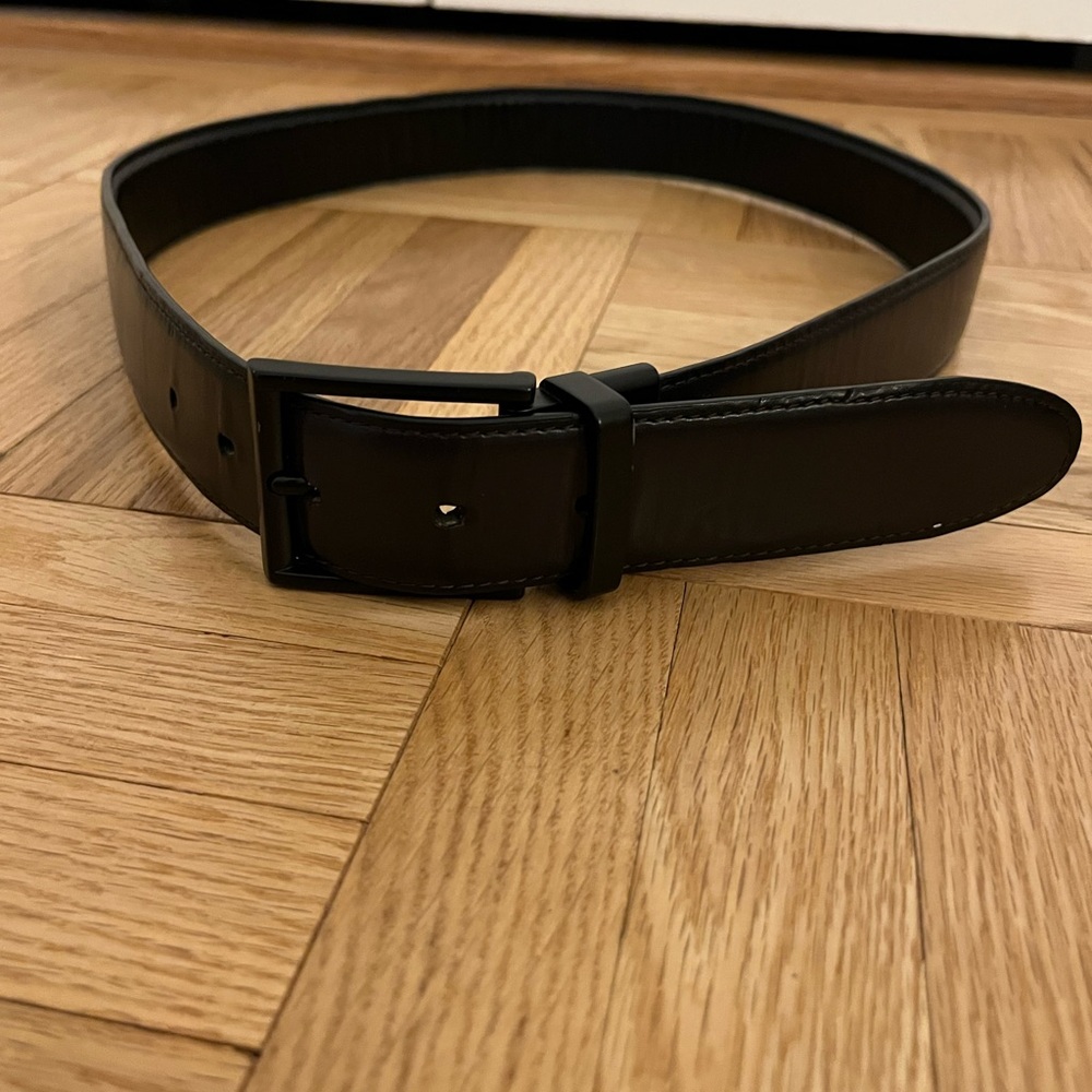 6 Men's Black and Brown Leather Belts - Picture 9 of 13